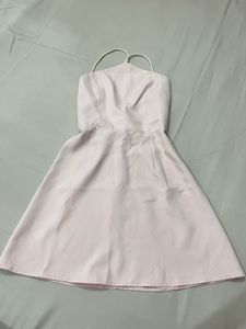 pink backless dress