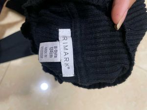 Black Turtleneck Crop Top