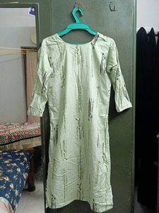 Green Printed Kurta