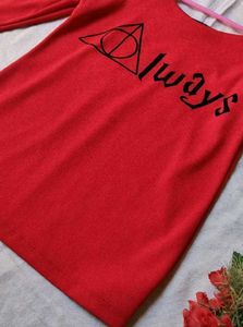 Red &#39;Always&#39; Top