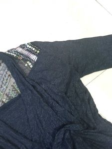 Embellished Black Top