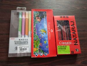 Watercolours, Pen, Erasable Highlighter 💕