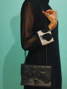 Combo Black Chain Strap Bag And Beige Sling Ba