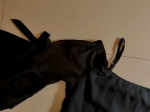 Black Adjustable Off Shoulder Top