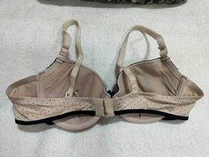 Polka Dot Bra with Black Lace