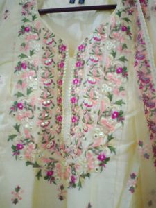 partywear padded Embroidered Kurta Set