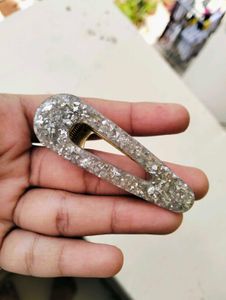 Sparkly Silver Hair Clip