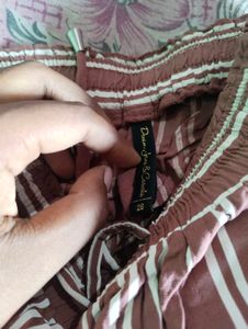 Brown Striped Trousers