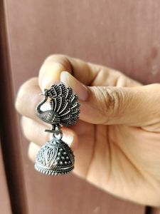 Peacock Jhumka Earrings