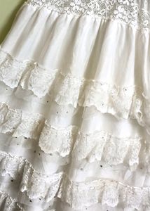 💕⛈️STARS &amp; MOON WHITE Y2k VINTAGE MIDI