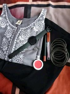 Chikan Embroidered Beatuiful Short Kurta 😇♡☆
