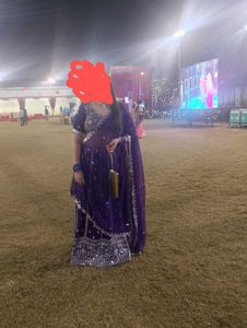 Purple Wedding Lehenga Butik Stiched