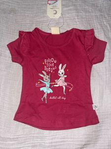 A Beautiful Pink Tee With  Shorts.