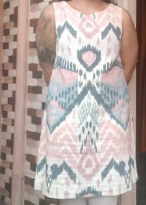 Patterned Sleeveless Dress