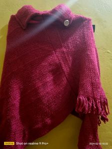 Dark Pink Woolen Capes