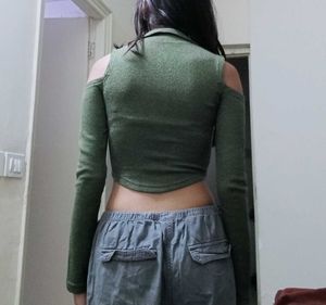 Olive Green Top