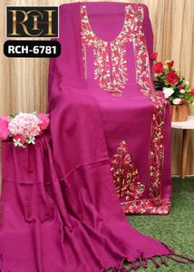 New Standard Wollen Kashmiri Dress full Embroidery