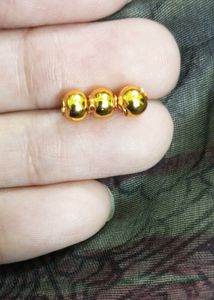 Golden Big And Medium Metal Beads