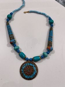 Western Neck Pieces Yellow Blue Multi