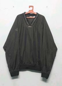 Vintage Black Pullover Windbreaker