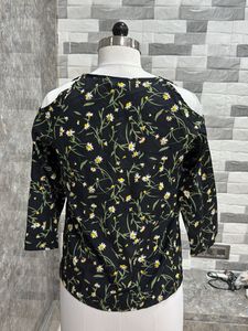 Black Printed Top