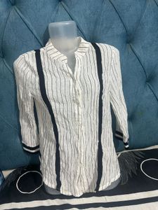 Striped Button-Up Top