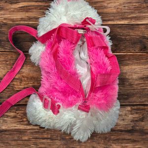 Cute Pink Dog-Shaped Soft Plush Bag For Girls