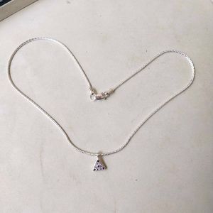 pure Silver Mix Snack Chain+Pandent Set