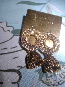 Gold-Tone Jhumka Earrings