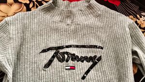 Tommy Hilfiger Ribbed Mock Neck Top