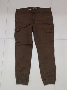 Brown Cargo Joggers
