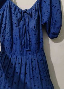 Zara Boho Navy Blue Dress
