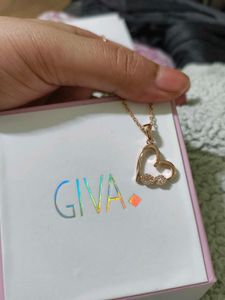Giva Rose Gold Infinity Heart Pendant W Link Chain