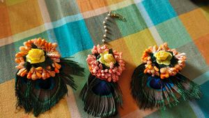 Floral Look Maantika And Earrings Set
