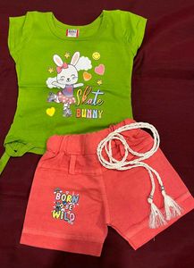 Cute Girls T-Shirt &amp; Shorts Set