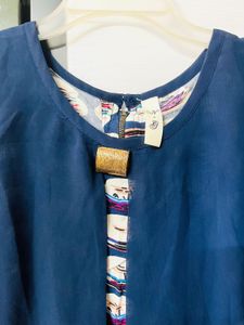 Unique Navy &amp; Printed Top