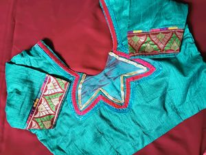 Heavy Worked ✨ Saree With Blouse (Multi Colour)