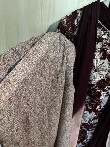 Brown Printed Salwar Kameez