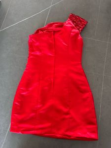 Red One-Shoulder Mini Dress/No bargaining❌