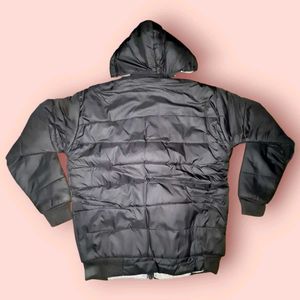 Men&#39;s Jacket With Zipper Hoodie, Black &amp; Red