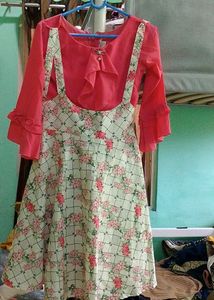 Kids Gown With Bell Sleeves