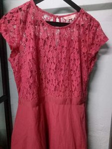 Coral Lace Dress