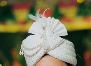 Groom Patka,Pagdi White