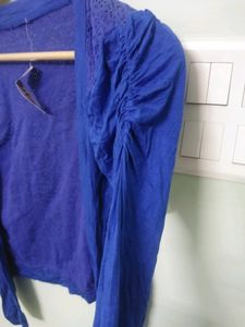 Blue Net Open Shrug For Summer N Winter
