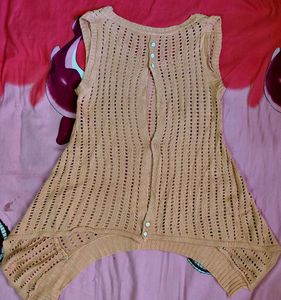 Knitted Sleeveless Top - Casual Style
