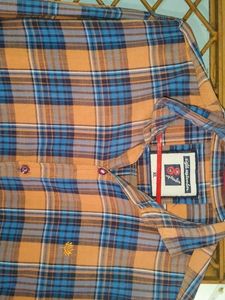 Shirt -oranage &amp;Blue Combination