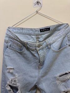 Distressed Light Wash Jeans