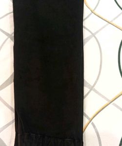 Black Denim Cargo Pants