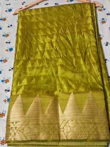 Green Geometric Saree
