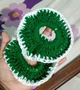 Green Crochet Bangles